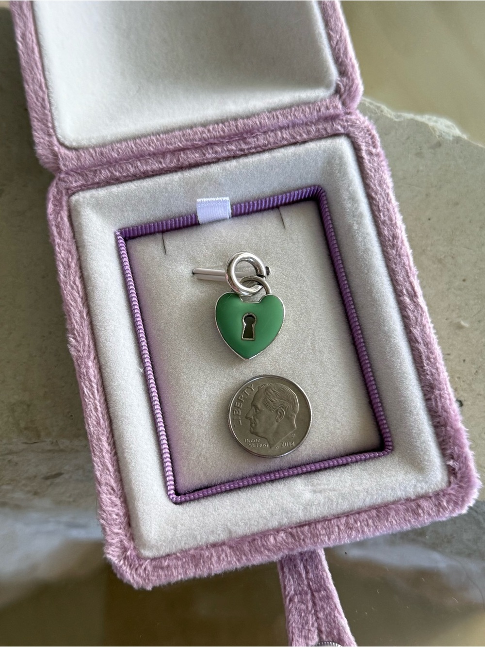 Tiffany & Co. blue enamel heart keyhole padlock pendant